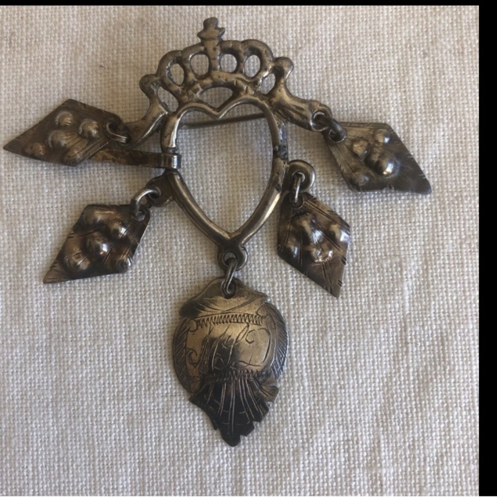Rare antique Norwegian Wedding Broach